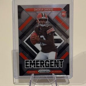 🔥 2025 Shedeur Sanders Panini Prizm Emergent Rookie Card. Cleveland Browns.